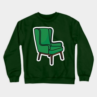 Modern Sofa Chair, Armchair Sticker design vector illustration. Interior furniture object icon concept. Comfortable Sitting Sofa sticker design logo with shadow. Crewneck Sweatshirt